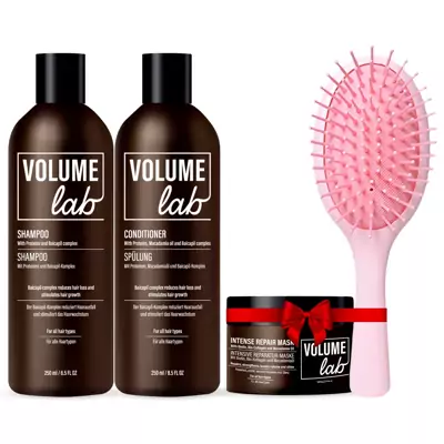 ZOMERUITVERKOOP! VOLUME LAB KIT: Shampoo en Conditioner + CADEAU (masker + haarborstel)!